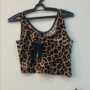 Fashion Nova Animal Print Crop Top